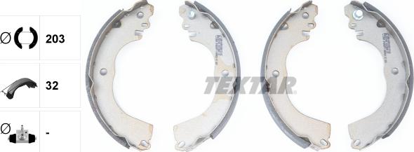 Textar 91078800 - Комплект гальм, барабанний механізм autozip.com.ua