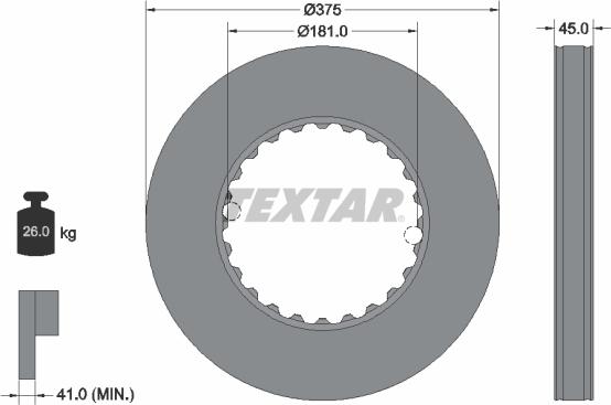 Textar 93291400 - Гальмівний диск autozip.com.ua