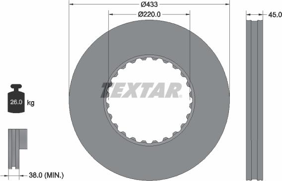 Textar 93272000 - Гальмівний диск autozip.com.ua