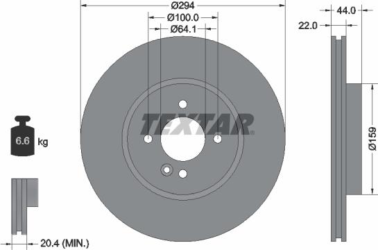 Textar 92183505 - Гальмівний диск autozip.com.ua