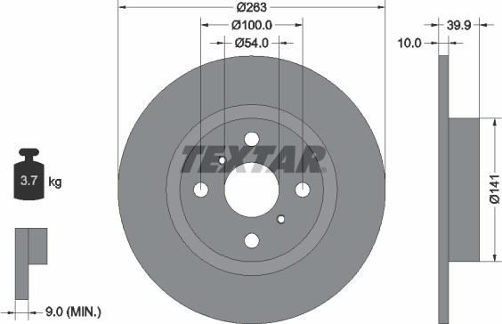 Textar 92179303 - Гальмівний диск autozip.com.ua