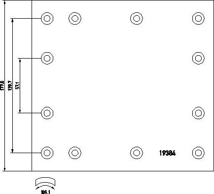 Textar 1938402 - Комплект гальмівних черевиків, барабанні гальма autozip.com.ua