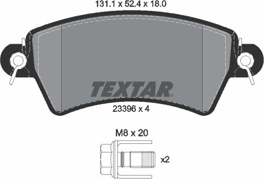 Textar 89015300 - Комплект гальм, дисковий гальмівний механізм autozip.com.ua