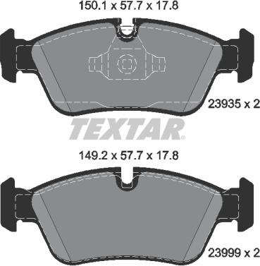 Textar 89017100 - Комплект гальм, дисковий гальмівний механізм autozip.com.ua