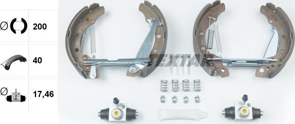 Textar 84044706 - Комплект гальм, барабанний механізм autozip.com.ua