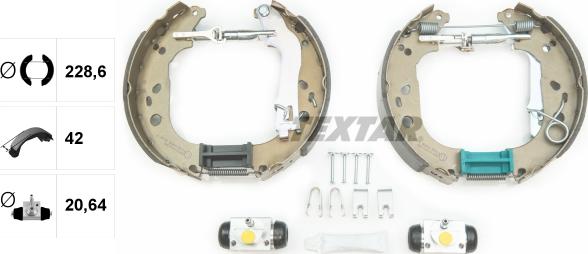 Textar 84062000 - Комплект гальм, барабанний механізм autozip.com.ua