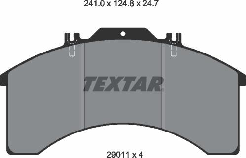 Textar 2901105 - Гальмівні колодки, дискові гальма autozip.com.ua