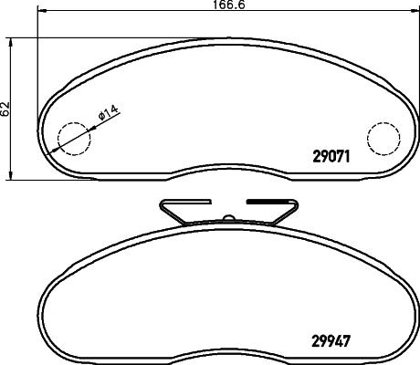 Textar 2907101 - Гальмівні колодки, дискові гальма autozip.com.ua