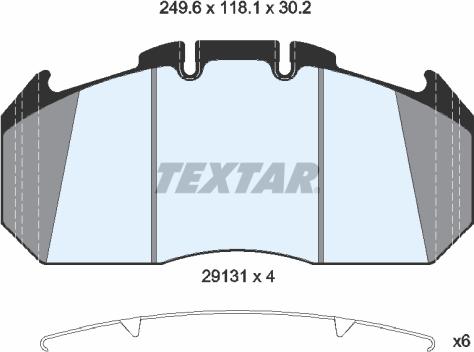 Textar 2913111 - Гальмівні колодки, дискові гальма autozip.com.ua
