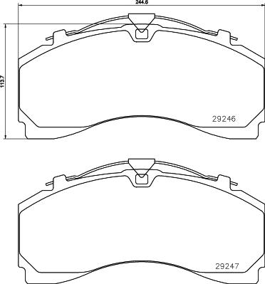 Textar 2924601 - Гальмівні колодки, дискові гальма autozip.com.ua