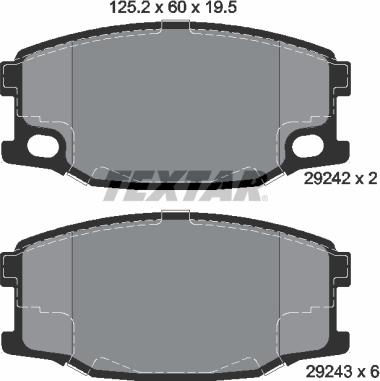 Textar 2924201 - Гальмівні колодки, дискові гальма autozip.com.ua