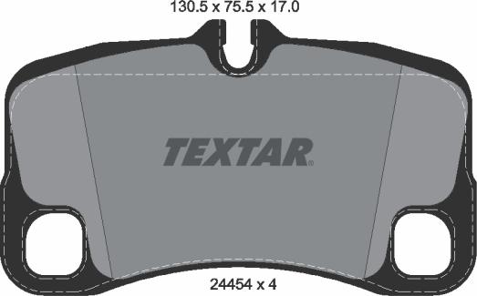 Textar 2445403 - Гальмівні колодки, дискові гальма autozip.com.ua