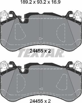 Textar 2445505 - Гальмівні колодки, дискові гальма autozip.com.ua