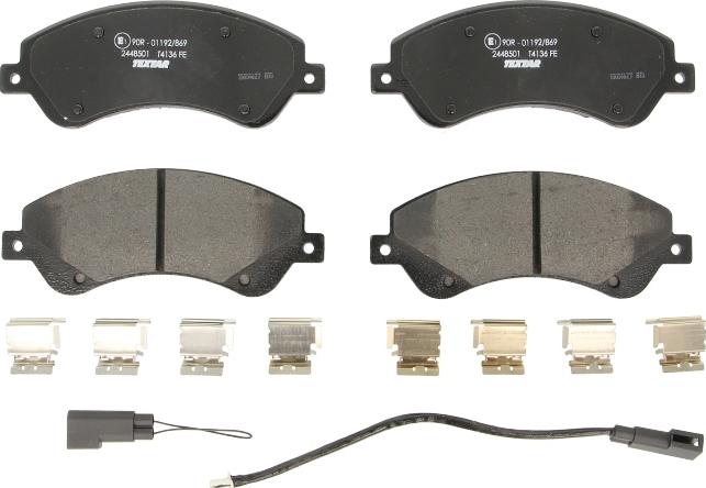 Textar 2448501 - Гальмівні колодки, дискові гальма autozip.com.ua