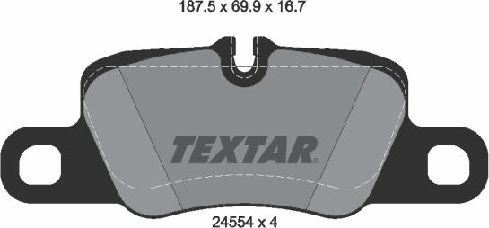 Textar 2455404 - Гальмівні колодки, дискові гальма autozip.com.ua