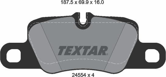 Textar 2455402 - Гальмівні колодки, дискові гальма autozip.com.ua