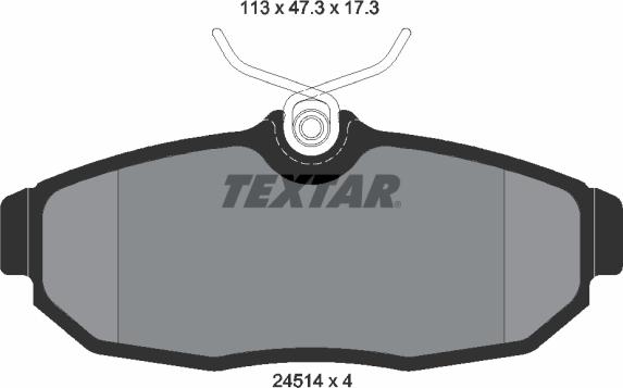 Textar 2451401 - Гальмівні колодки, дискові гальма autozip.com.ua