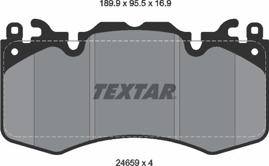 Textar 2465901 - Гальмівні колодки, дискові гальма autozip.com.ua