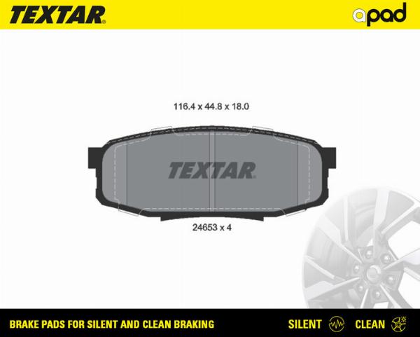Textar 2465301SC - Гальмівні колодки, дискові гальма autozip.com.ua