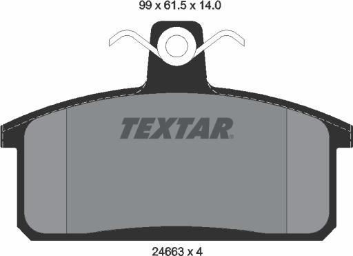 Textar 2466301 - Гальмівні колодки, дискові гальма autozip.com.ua