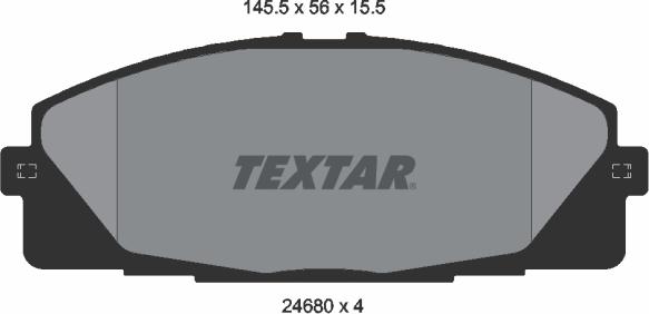 Textar 2468001 - Гальмівні колодки, дискові гальма autozip.com.ua