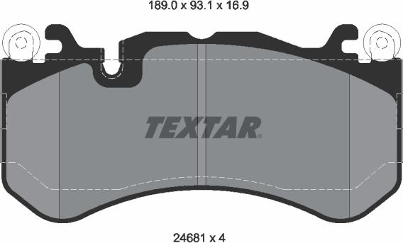 Textar 2468101 - Гальмівні колодки, дискові гальма autozip.com.ua