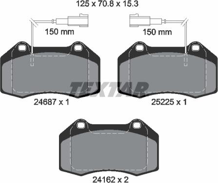 Textar 2468701 - Гальмівні колодки, дискові гальма autozip.com.ua