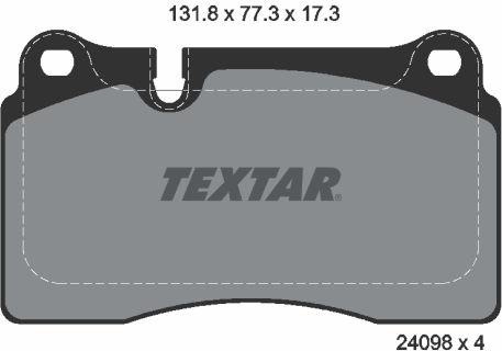 Textar 2409801 - Гальмівні колодки, дискові гальма autozip.com.ua