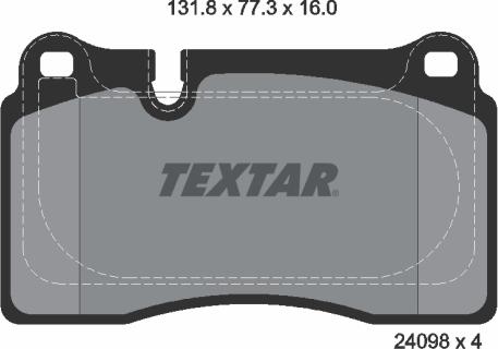 Textar 2409803 - Гальмівні колодки, дискові гальма autozip.com.ua