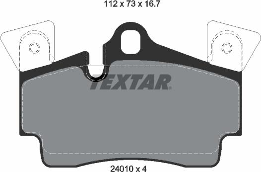 Textar 2401001 - Гальмівні колодки, дискові гальма autozip.com.ua