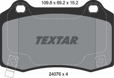 Textar 2407601-3347-00 - Комплект гальм, дисковий гальмівний механізм autozip.com.ua