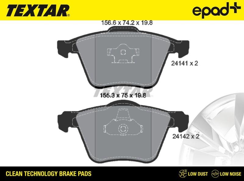 Textar 2414101CP - Гальмівні колодки, дискові гальма autozip.com.ua