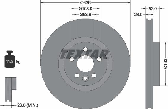 Textar 2414201-1682-00 - Комплект гальм, дисковий гальмівний механізм autozip.com.ua