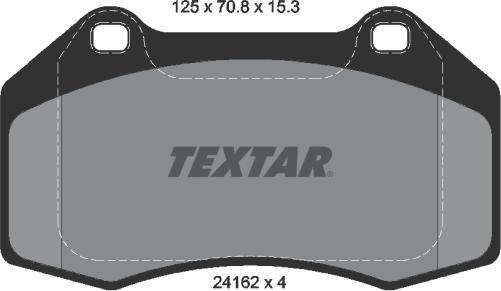 Textar 2416201 - Гальмівні колодки, дискові гальма autozip.com.ua