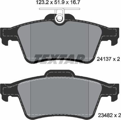 Textar 2413701-1306-00 - Комплект гальм, дисковий гальмівний механізм autozip.com.ua