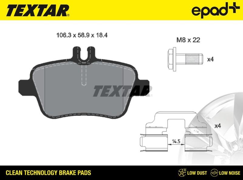 Textar 2484801CP - Гальмівні колодки, дискові гальма autozip.com.ua