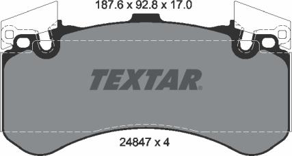 Textar 2484701 - Гальмівні колодки, дискові гальма autozip.com.ua