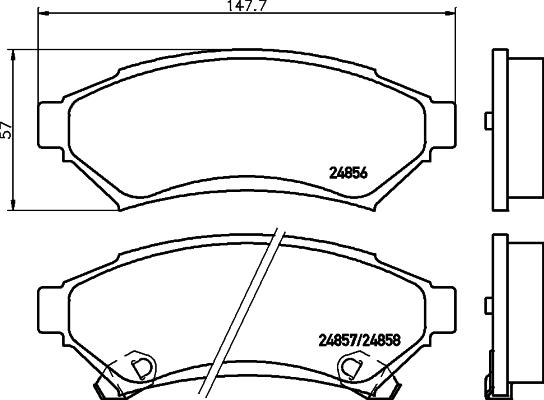 Textar 2485602 - Гальмівні колодки, дискові гальма autozip.com.ua