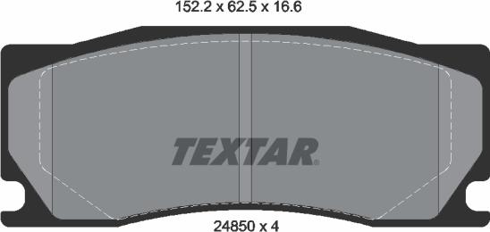 Textar 2485001 - Гальмівні колодки, дискові гальма autozip.com.ua