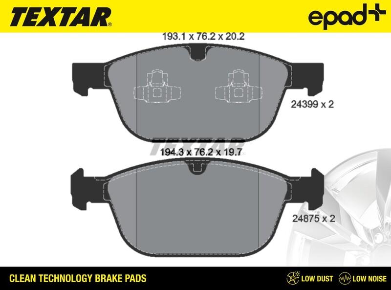 Textar 2439901CP - Гальмівні колодки, дискові гальма autozip.com.ua