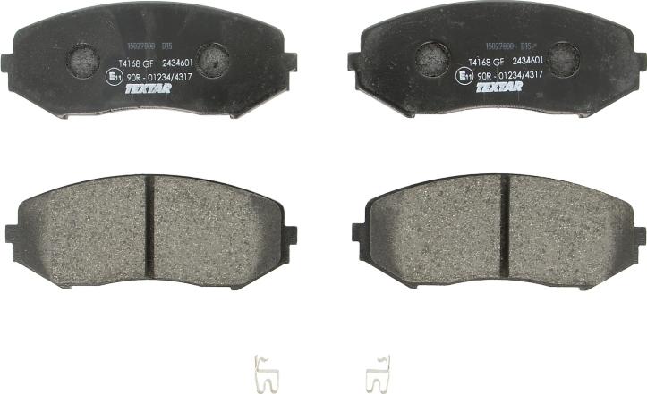 Textar 2434601 - Гальмівні колодки, дискові гальма autozip.com.ua