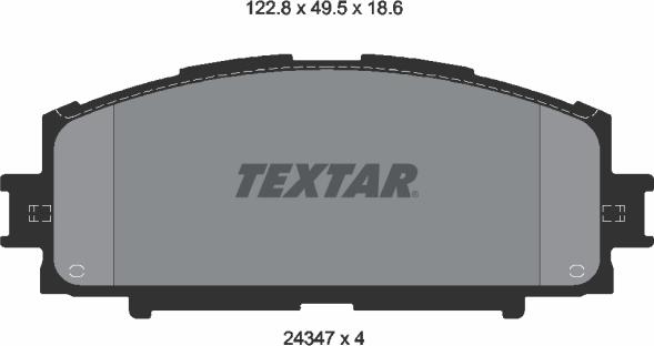 Textar 2434701 - Гальмівні колодки, дискові гальма autozip.com.ua