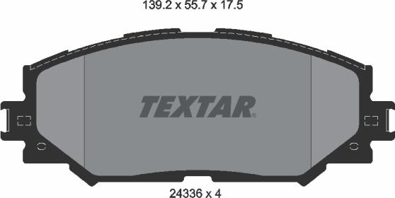 Textar 2433601 - Гальмівні колодки, дискові гальма autozip.com.ua