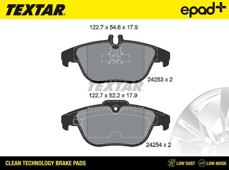 Textar 2425301CP - Гальмівні колодки, дискові гальма autozip.com.ua