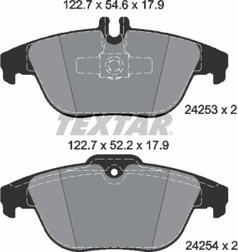 Textar 2425381 - Гальмівні колодки, дискові гальма autozip.com.ua