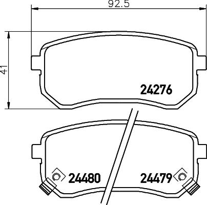 Textar 2427604 - Гальмівні колодки, дискові гальма autozip.com.ua