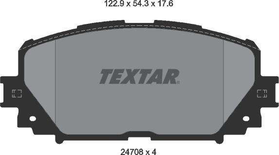 Textar 2470801 - Гальмівні колодки, дискові гальма autozip.com.ua