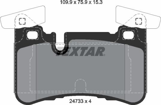 Textar 2473301 - Гальмівні колодки, дискові гальма autozip.com.ua