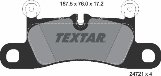 Textar 2472101 - Гальмівні колодки, дискові гальма autozip.com.ua