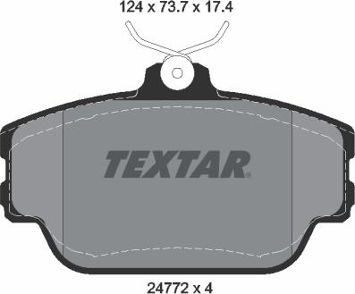 Textar 2477201 - Гальмівні колодки, дискові гальма autozip.com.ua